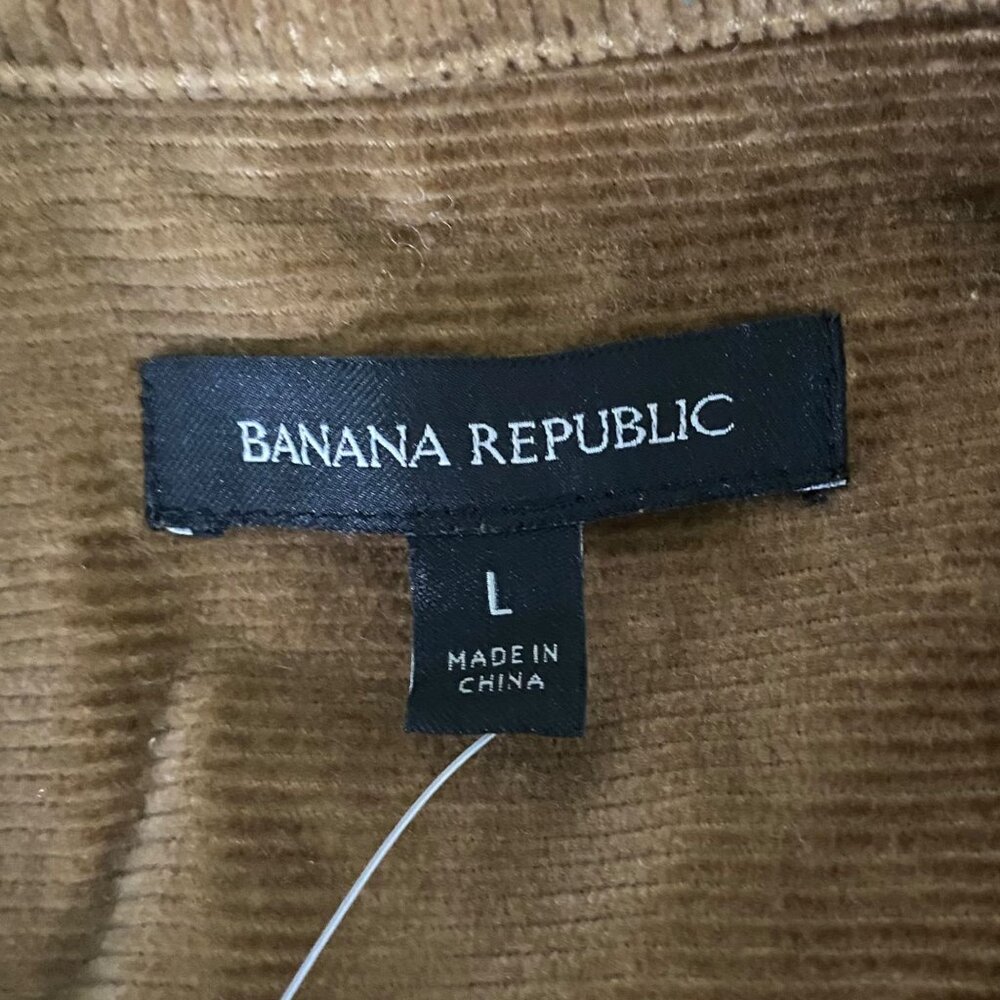 Banana Republic Corduroy Shirt Jacket Women's Large Pockets Button-Front L/S New - Picture 10 of 14